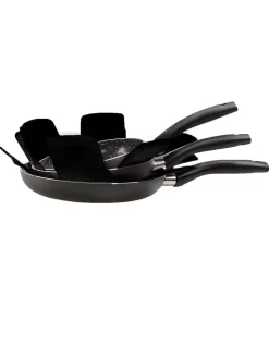 2er-Set: Pfannenschützer in Schwarz - Ø 38 cm