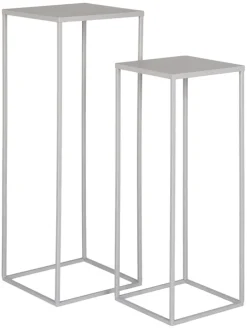 2er-Set: Pflanzenständer in Grau