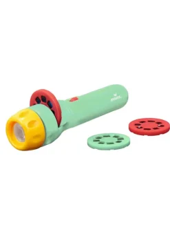 2er-Set: Projektor-Taschenlampe "Tierbabys" in Grün - ab 3 Jahren