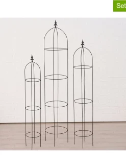 3er-Set: Rankhilfe "Bari" in Schwarz