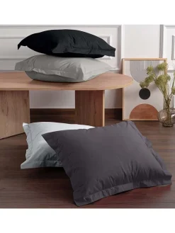 2er-Set: Renforcè-Kissenhüllen in Schwarz