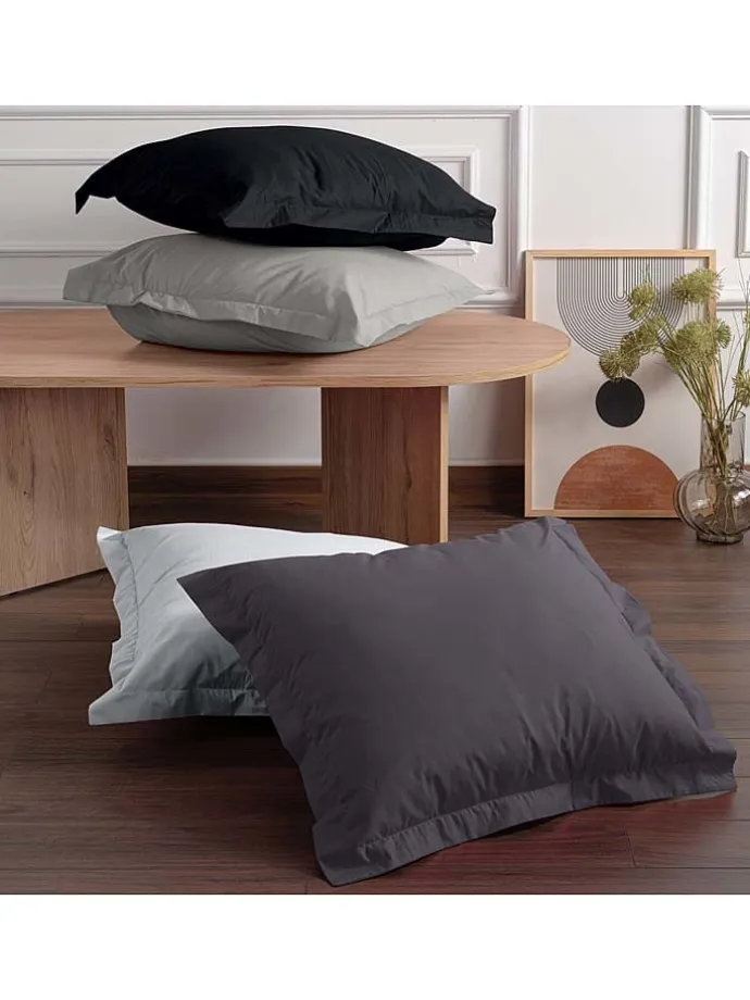 2er-Set: Renforcè-Kissenhüllen in Schwarz