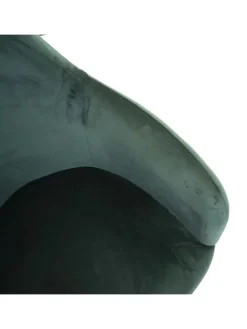 2er-Set Retro Esszimmerstuhl F18, Samt grün, goldene Beine