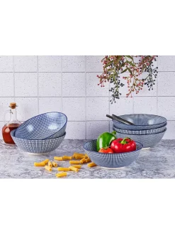 6er-Set: Salatschalen "Dark" in Dunkelblau - Ø 21 cm