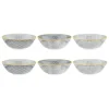 6er-Set: Salatschalen "Eclipse" in Grau - Ø 21 cm