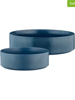 2er-Set: Salatschalen "Scandi" in Dunkelblau