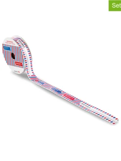 6er-Set: Satinbänder "Airmail" in Bunt - (L)5 m