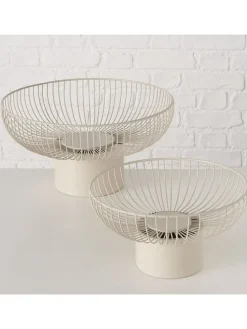 2er-Set: Schalen "Cindy" in Creme