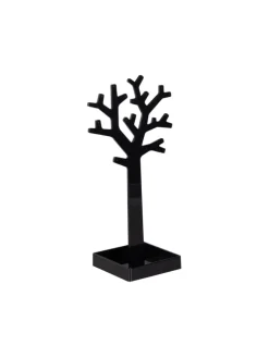 2er-Set: Schmuckständer Baum in Schwarz/Weiß