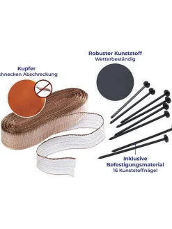 2er-Set: Schnecken-Stopp in Braun - (L)160 cm