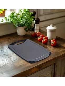 4er-Set: Schneidebretter in Grau - (L)26,5 x (B)16,5 cm