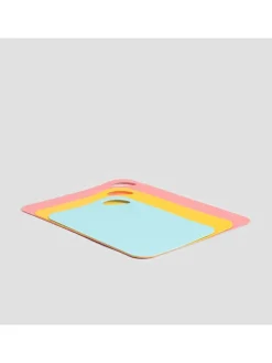 3er-Set: Schneidebretter "Solare" in Rosa/ Gelb/ Hellblau