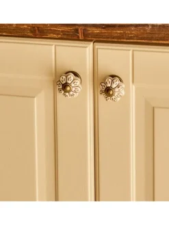 2er-Set: Schrankgriffe ''Dulcie'' in Creme - (H)6,5 x Ø 3 cm