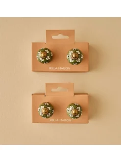 2er-Set: Schrankgriffe ''Vera'' in Grün - (H)6,5 x Ø 3 cm