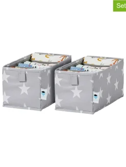 2er-Set: Schubladenorganizer in Grau - (B)15 x (H)15 x (T)30 cm