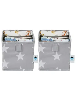 2er-Set: Schubladenorganizer in Grau - (B)15 x (H)15 x (T)30 cm