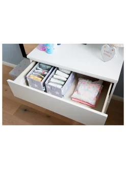 2er-Set: Schubladenorganizer in Grau - (B)15 x (H)15 x (T)30 cm