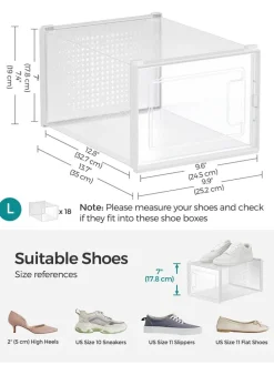 18er-Set: Schuhboxen - (B)25 x (H)19 x (T)35 cm