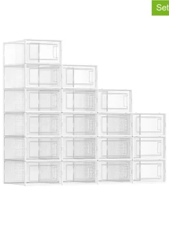 18er-Set: Schuhboxen in Transparent - (B)23 x (H)14,3 x (T)33,5 cm