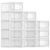 12er-Set: Schuhboxen in Transparent - (B)23 x (H)14,3 x (T)33,5 cm