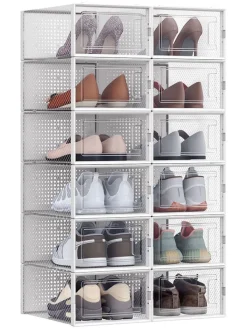 12er-Set: Schuhboxen in Transparent - (B)23 x (H)14,3 x (T)33,5 cm