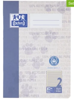 15er-Set: Schulhefte "Oxford Recycling" in Blau - DIN A5
