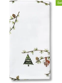 4er-Set: Servietten "Hammershøi Christmas" in Weiß/ Bunt - (L)45 x (B)45 cm