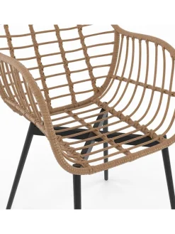 2er-Set: Sessel "Cuba" in Hellbraun/ Schwarz - (B)51 x (H)80 cm