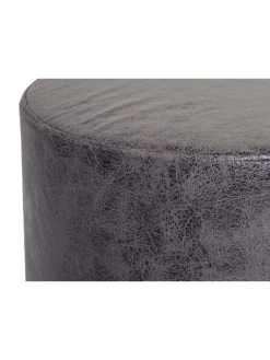 2er-Set Sitzhocker und Beistelltisch K48, Schwarz