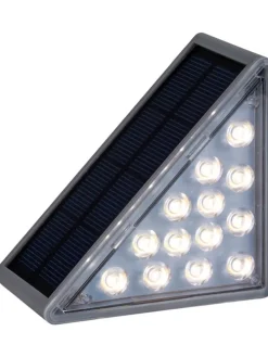 2er-Set: Solar-Treppenleuchten "Scala" in Grau - (B)5,2 x (H)11 x (T)6,2 cm