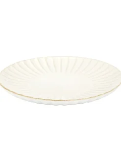 6er-Set: Speiseteller ''Vlora'' in Creme - Ø 21,7 cm