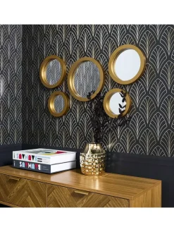 5er-Set: Spiegel in Gold