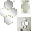 4er-Set: Spiegel in Gold - (B)23 x (H)20 cm