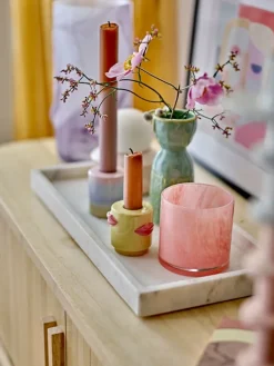 4er-Set: Stabkerzen ''Dip Dye'' in Hellbraun/ Lila - 4x 75 g