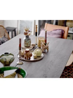 4er-Set: Stabkerzen ''Dip Dye'' in Hellbraun/ Lila - 4x 75 g