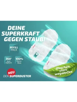 2er-Set: Staubbezüge "Superduster" in Türkis/ Weiß