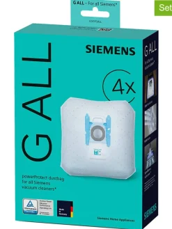 4er-Set: Staubsaugerbeutel in Weiß