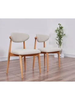 2er-Set: Stühle in Grau/ Hellbraun - (B)44 cm - (H)81 cm