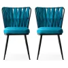 2er-Set: Stühle in Türkis - (B)43 x (H)82 x (T)43 cm