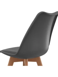 4er-Set: Stühle "Nordia" in Anthrazit/ Hellbraun - (B)51 x (H)79,5 x (T)46 cm