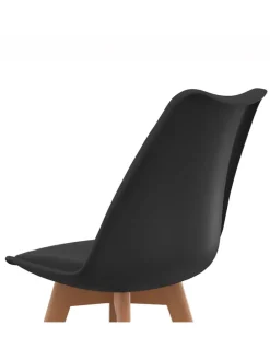 4er-Set: Stühle "Nordia" in Anthrazit/ Hellbraun - (B)51 x (H)79,5 x (T)46 cm