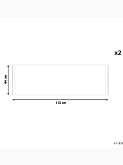 2er-Set Stoffbezug ANZIO/AVELLINO in Orange/Grün/Weiß