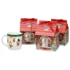 4er-Set: Tassen ''Weihnachtshäuschen'' in Weiß/ Bunt - 400 ml
