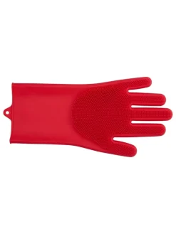 2er-Set: Tierpflege-Handschuhe in Rot - (L)32,6 x (B)15,5 cm