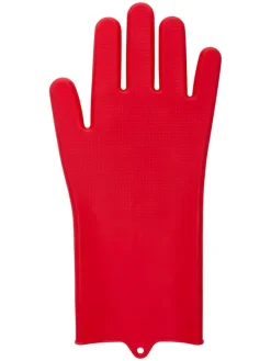 2er-Set: Tierpflege-Handschuhe in Rot - (L)32,6 x (B)15,5 cm