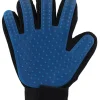 2er-Set: Tierpflege-Handschuh in Blau/ Schwarz - (L)23 x (B)16 cm