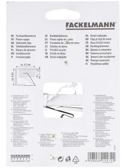 8er-Set: Tischtuchklammern in Weiß - (L)4,5 x (B)1,5 cm