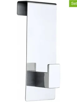 3er-Set: Türhaken ''Menoto'' in Silber - (B)5 x (H)12 x (T)4 cm