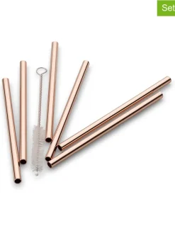 6er-Set: Trinkhalme in Kupfer - (H)12 cm