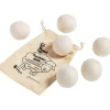 6er-Set: Trocknerbälle in Beige - Ø 7,5 cm